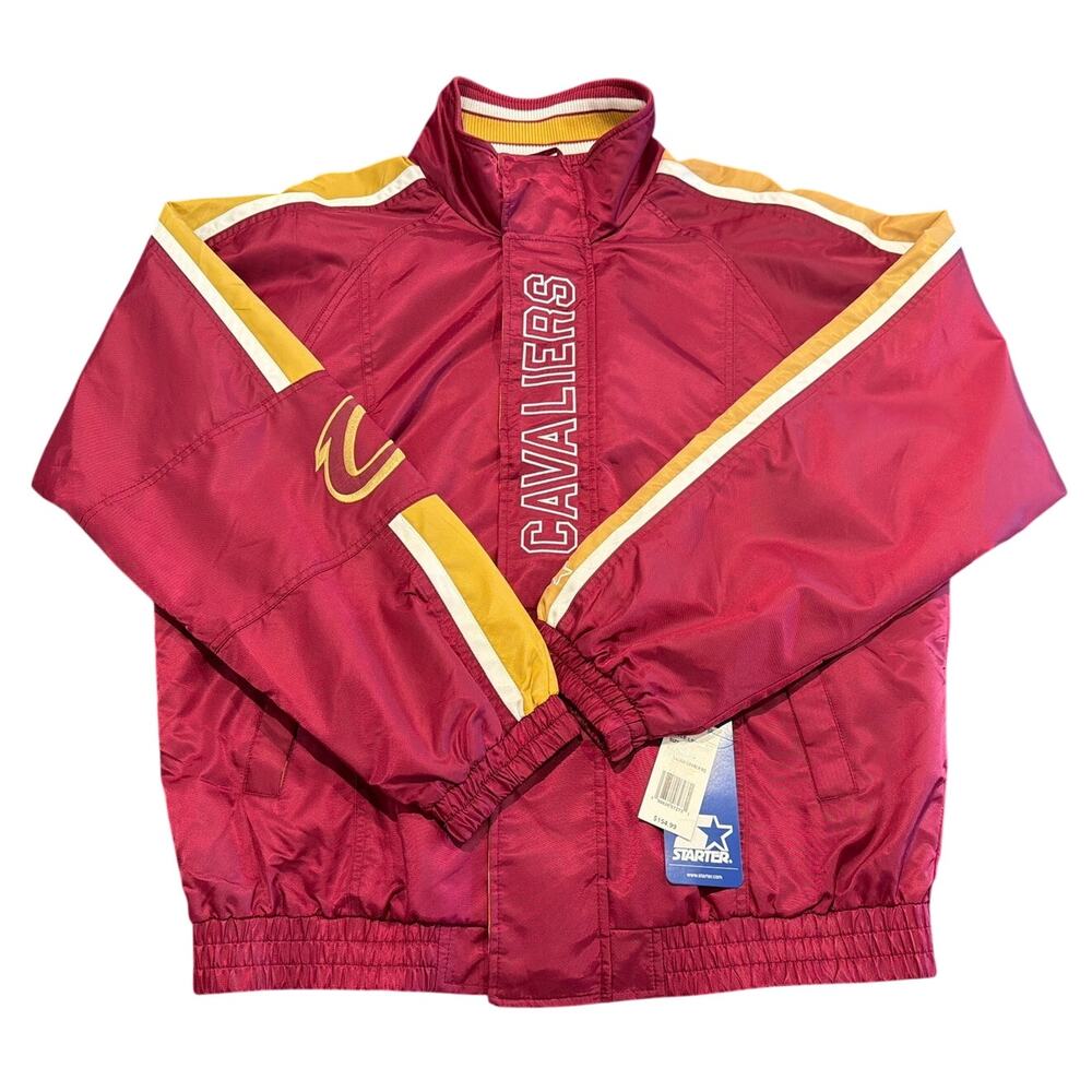 NWT Starter Cleveland Cavaliers Full-Zip Track Jacket Men’s Medium Wine Gold